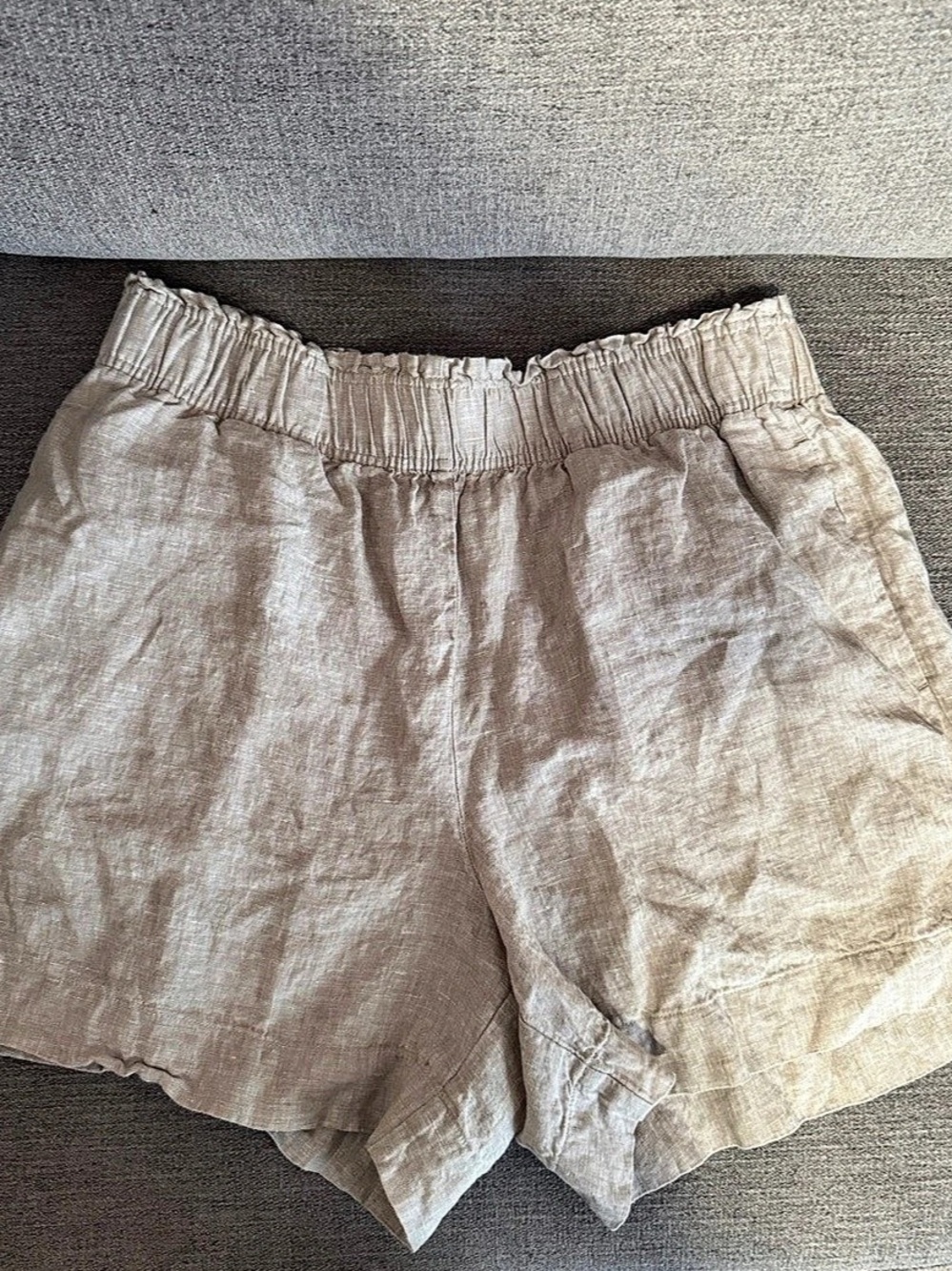 Quince 100% European Linen Shorts Sand Size Large